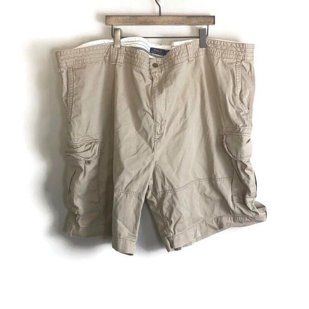 POLO BY RALPH LAUREN Mens Beige Cargo Shorts Size 58 Big Outdoors Pockets Hike